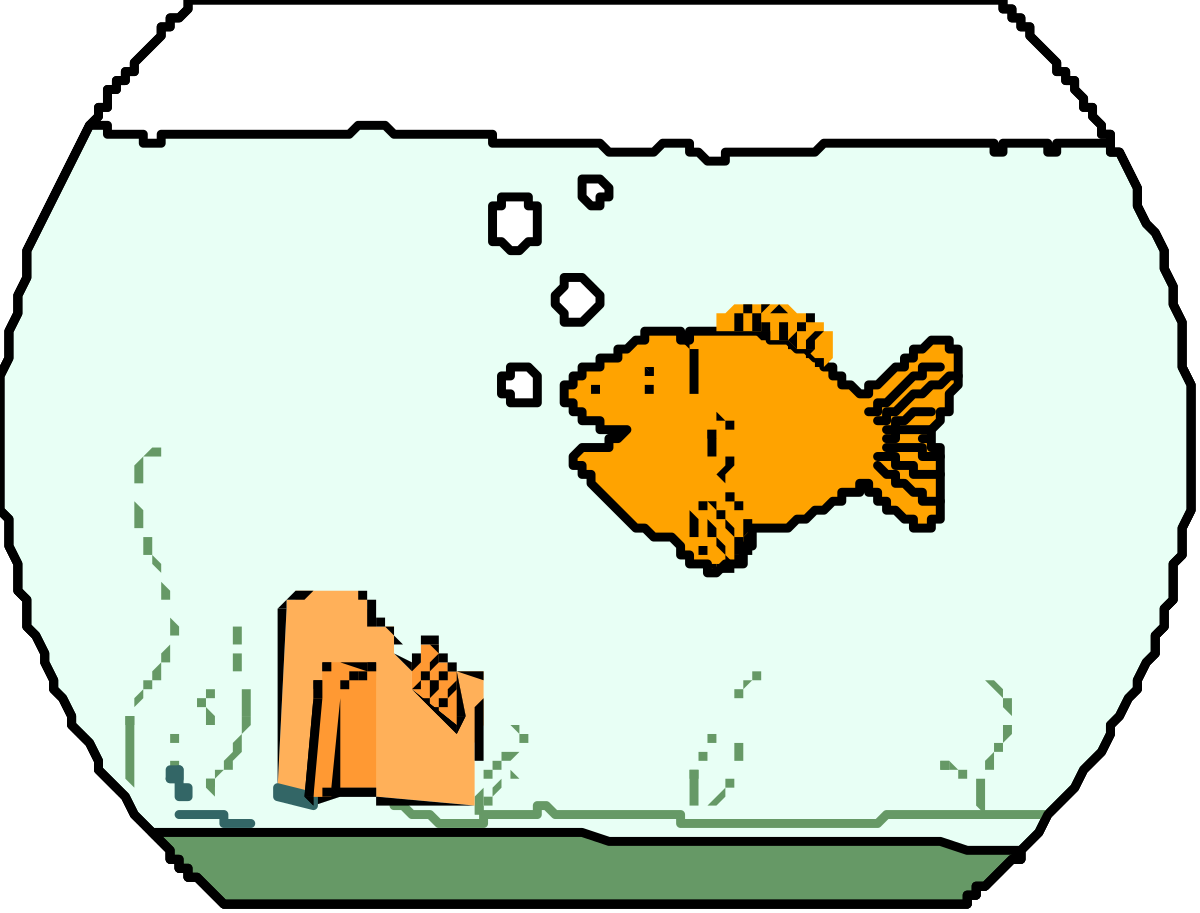 a fish in a bowl with a box clip art png transparent Fish in a Bowl Clipart - Charming Aquatic Scene for Your Projects
