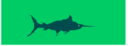 Shark Clipart on Green Background - Bold & Vibrant Design