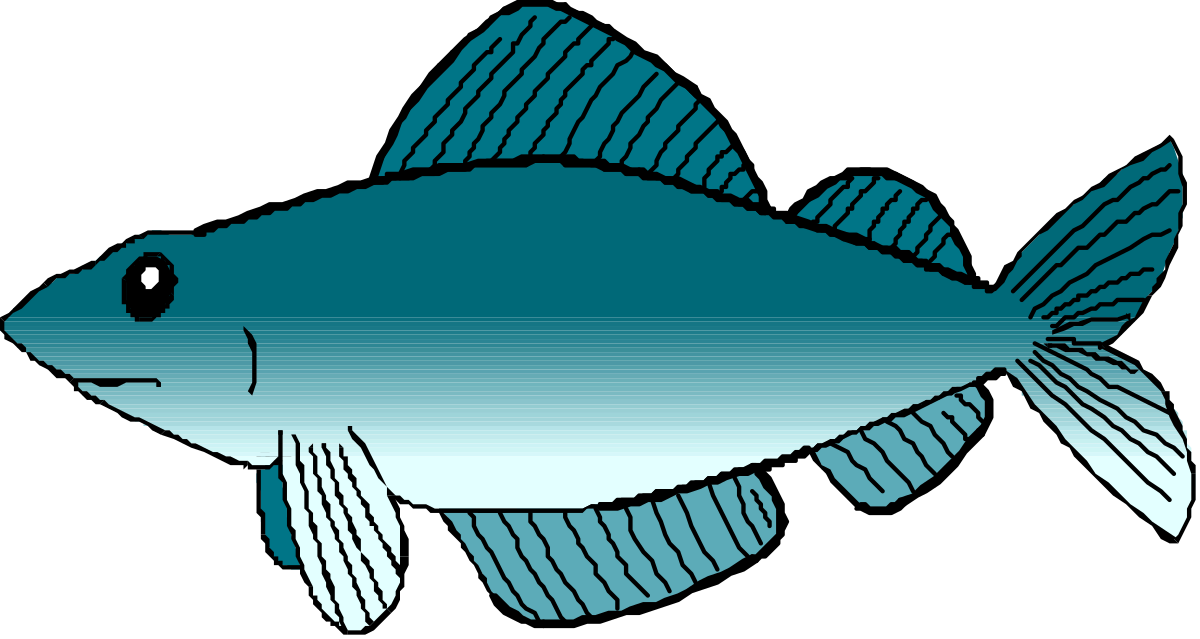 Striped Tail Fish Clipart - Vibrant Aquatic Life Illustration