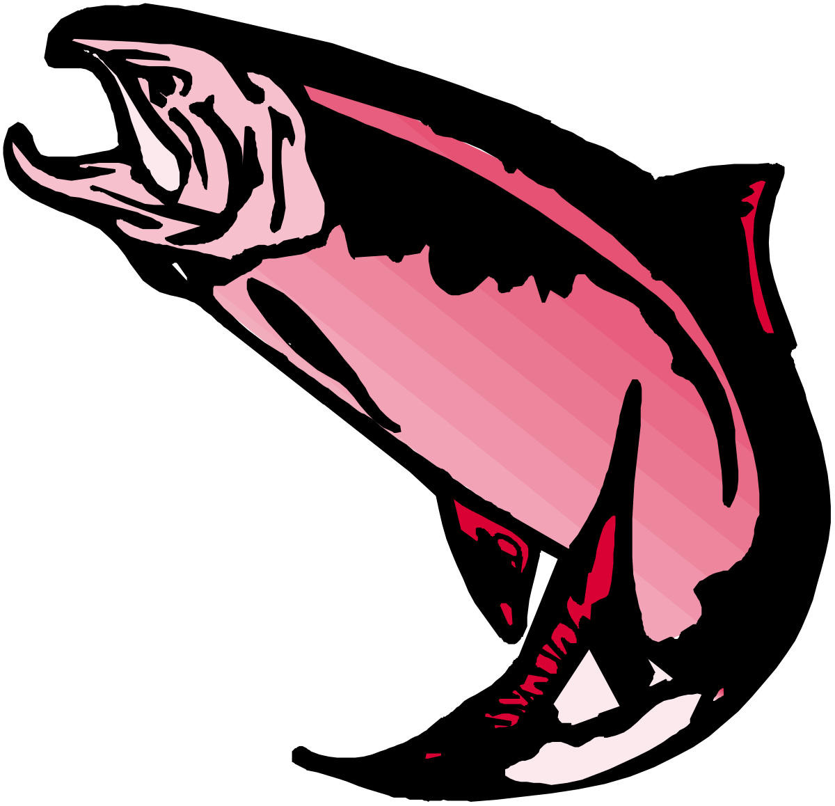 a fish with a pink tail clip art png transparent Pink Tail Fish Clipart - Vibrant Aquatic Illustration