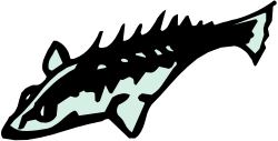 Black and White Dog Clipart on a Dark Background
