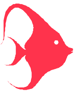 Red Silhouette of a Man's Face - Striking Clipart Icon