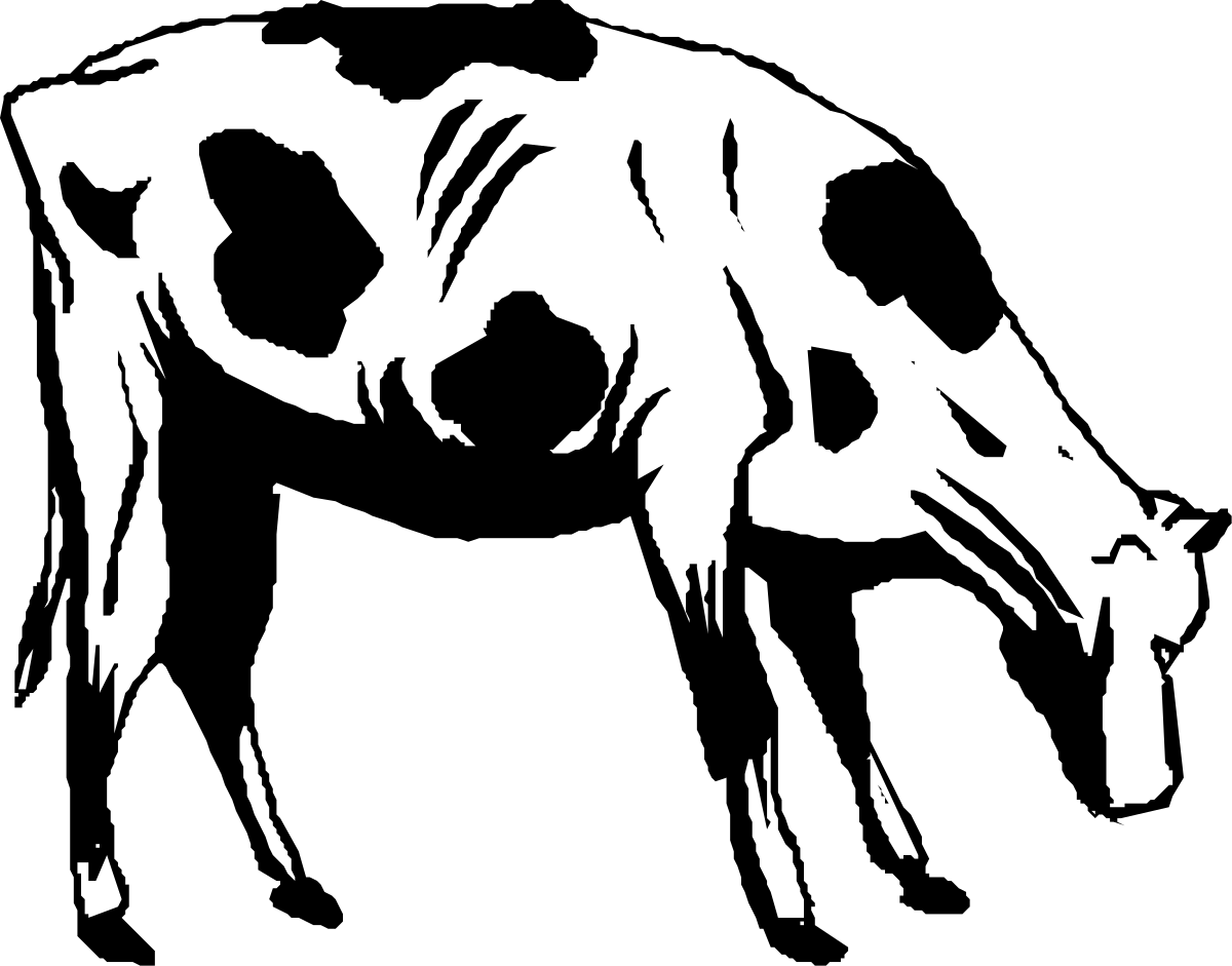 a black and white silhouette of a man with a beard clip art png transparent Bearded Man Silhouette - Black and White Clipart