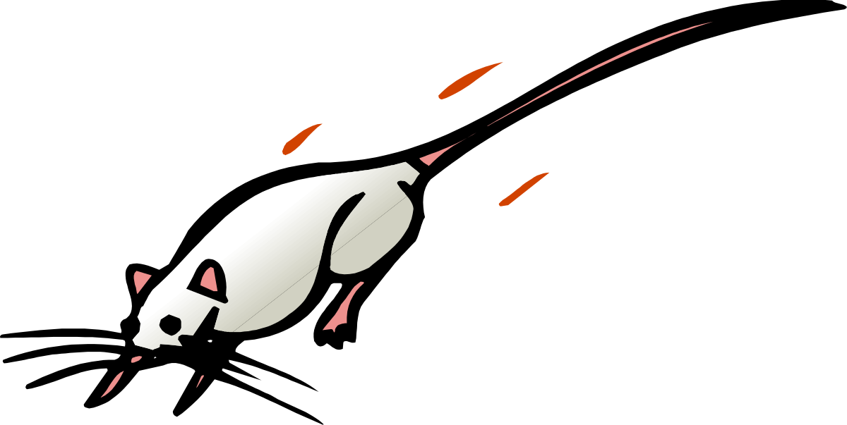 Flying Computer Mouse Clipart - Dynamic Technology Illustration