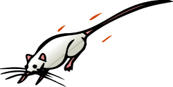 Flying Computer Mouse Clipart - Dynamic Technology Illustration