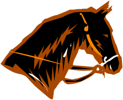 Horse Head Illustration on Black Background - Stunning Clipart for Your Projects