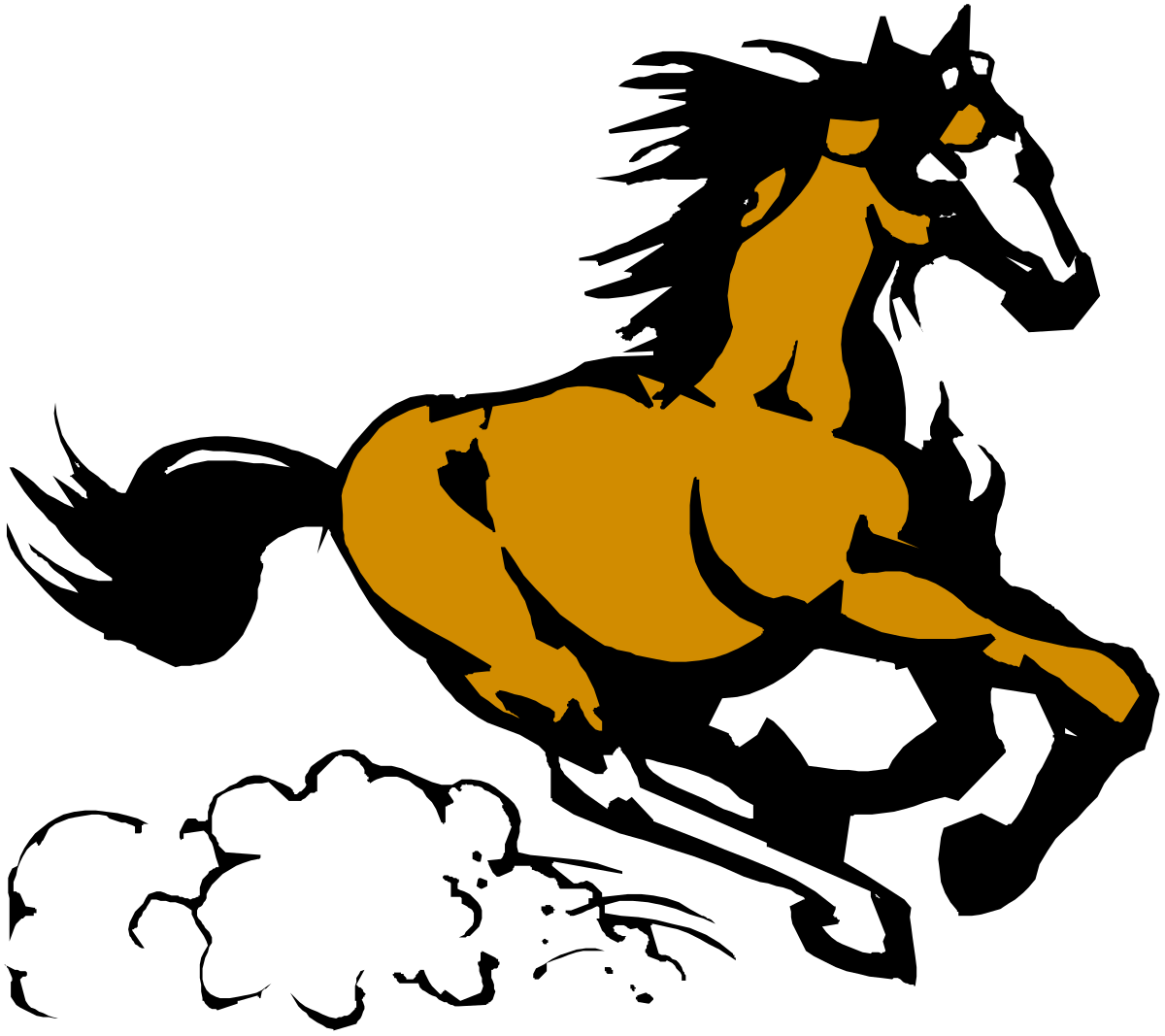 Jumping Horse Clipart - Dynamic Animal Illustrations