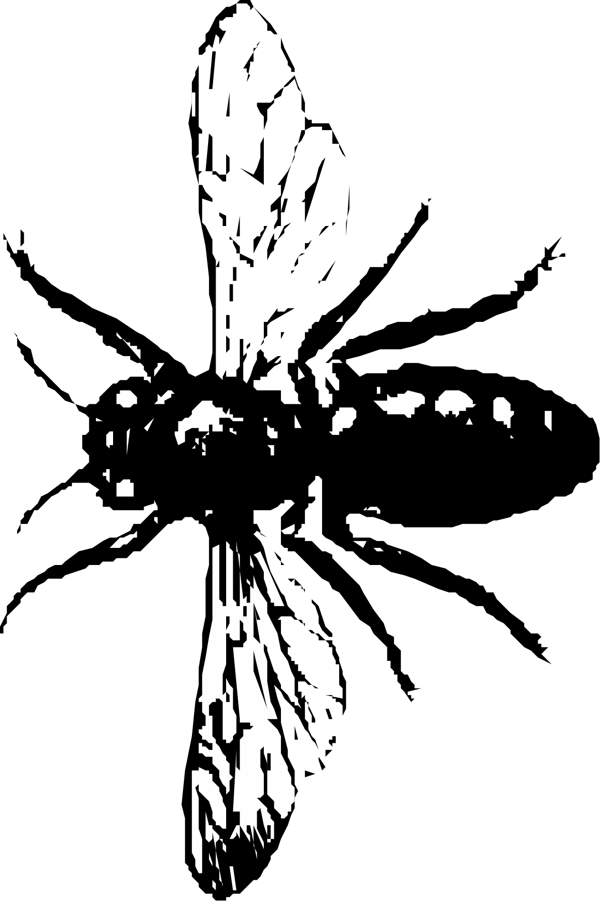 Black and White Man with Knife Clipart - Perfect for Bold Designs