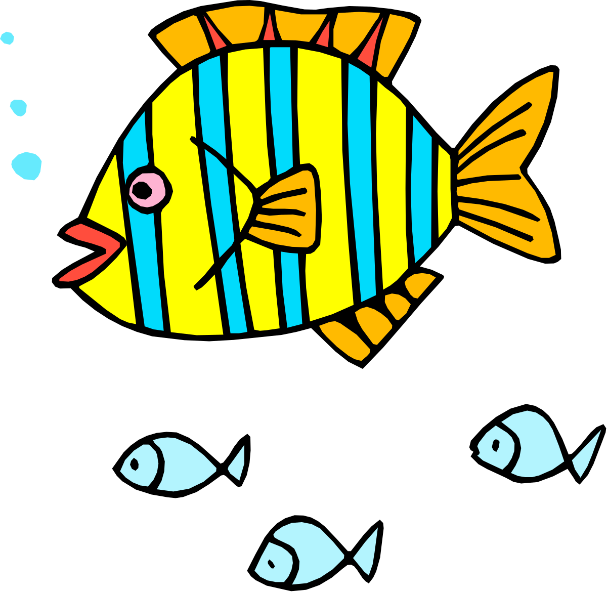 Striped Fish Clipart: Vibrant Aquatic Life for Your Projects