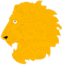 Lion Head on Black Background - Fierce Clipart