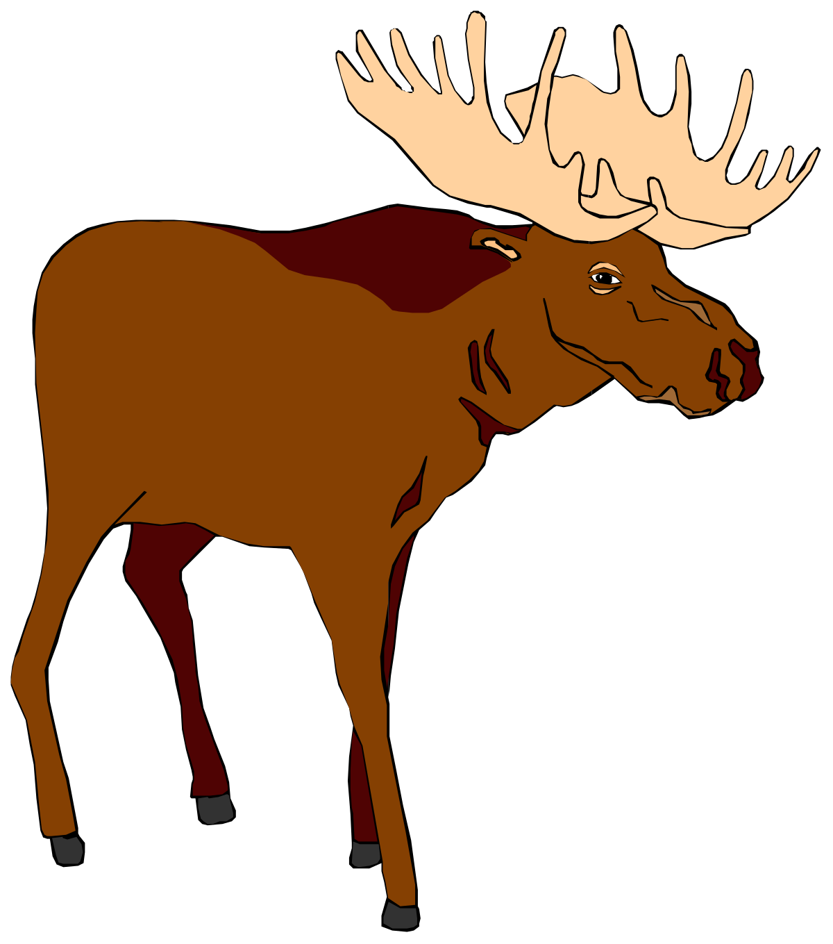 Moose with Ants on Its Head - Unique Clipart Collection