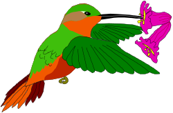 Colorful Bird Holding Flower Clipart - Vibrant Nature Illustration