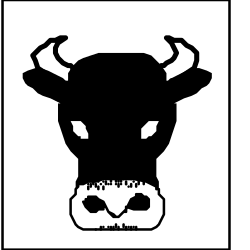 Black and White Bull Head Silhouette Clipart for Bold Designs