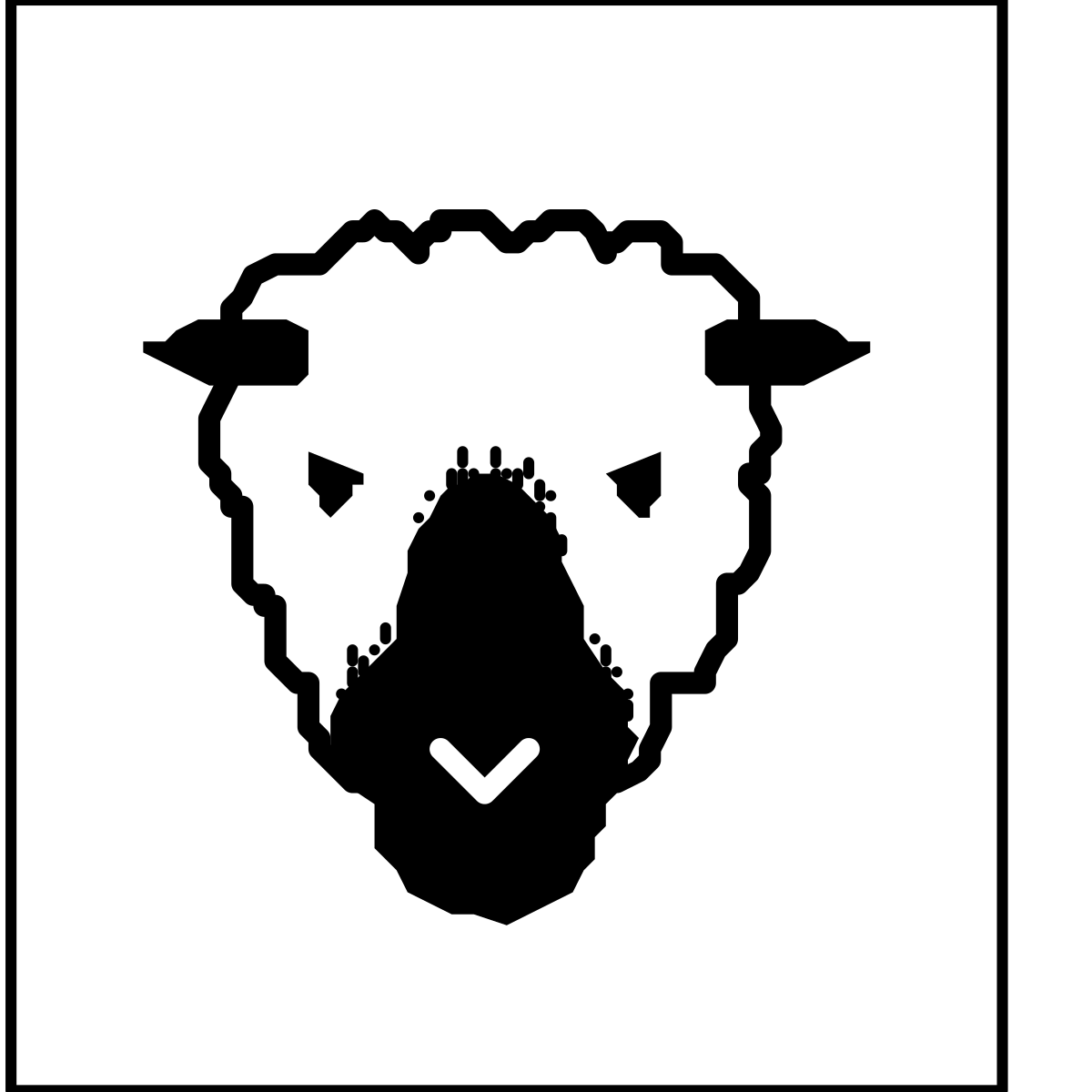 a black and white sheep head with a white background clip art png transparent Black and White Sheep Head Clipart – Elegant and Minimalist Design