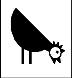 Black and White Bird Sign Clipart - A Striking Visual Element