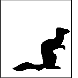 Silhouette of a Man Kneeling on the Ground - Perfect Clipart for Various Uses