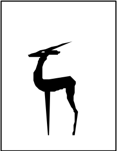 Deer Silhouette Clipart: Elegant Black and White Design