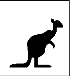 Kangaroo Silhouette Clipart - Stunning Black and White Design