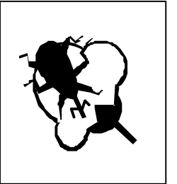 Black and White Silhouette of a Man Falling Off a Cliff