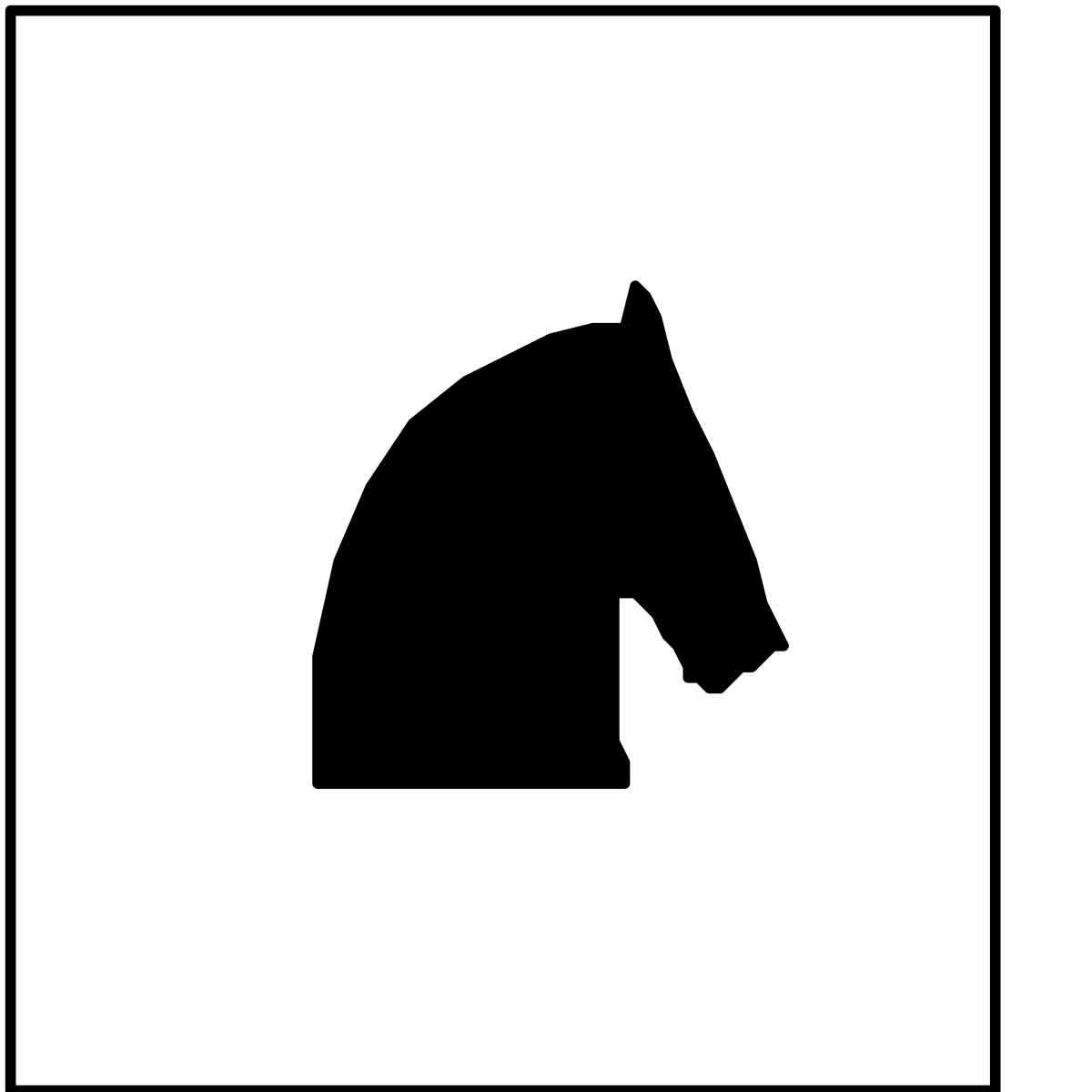 Horse Head Icon Clipart - Elegant Equine Silhouette for Your Projects