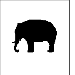 Silhouette of Elephant - Elegant Vector Clipart for Creative Projects