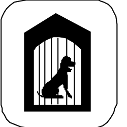 Dog in Cage Clipart - Adorable Canine Illustration for Your Projects