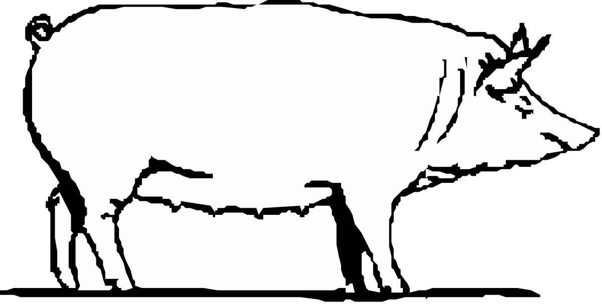 Cow Silhouette on Black Background: Stunning Clipart for Your Creative Projects