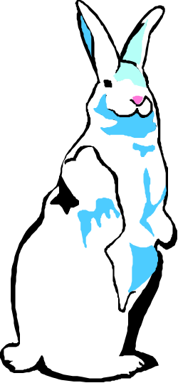 White Rabbit Sitting Down - Charming Clipart for Every Occasion
