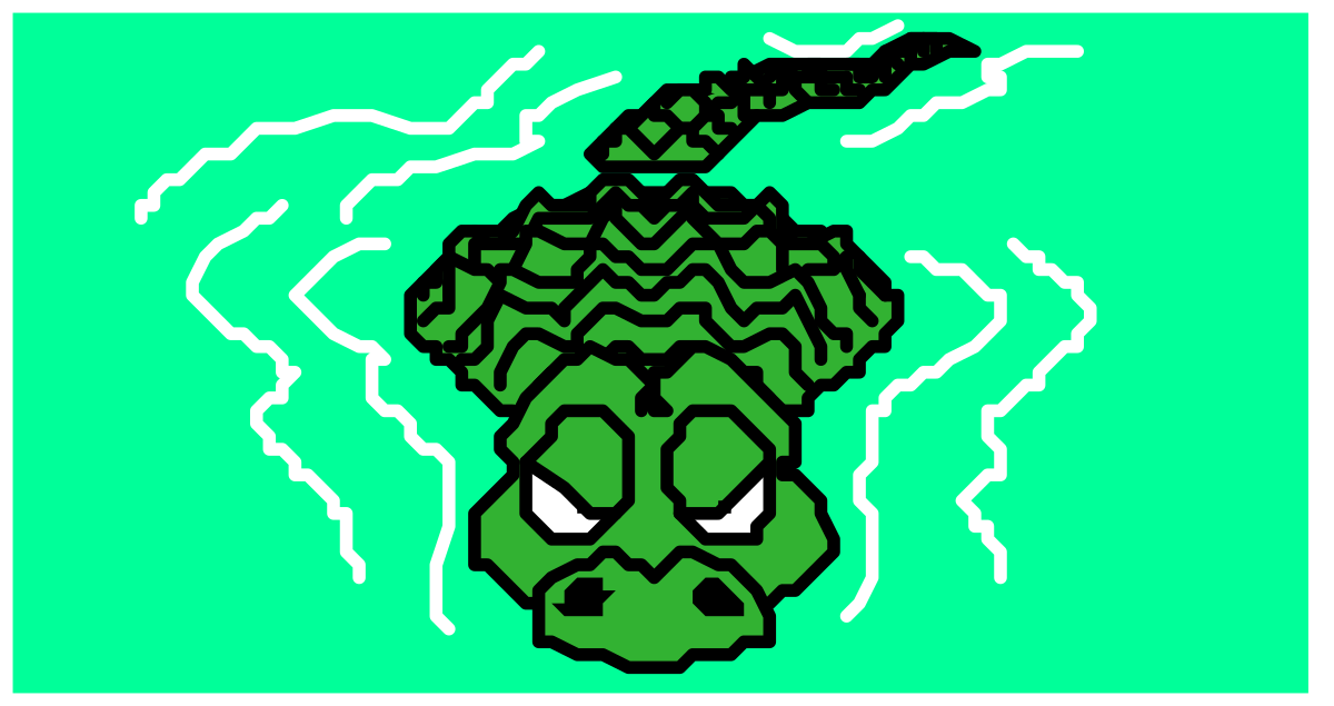 a pixeled image of a green monster clip art png transparent Green Monster Clipart: Pixeled Creature Design for Fun Projects