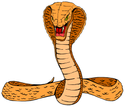 Cartoon Snake with Open Mouth Clipart for Fun Projects