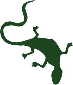 Lizard Silhouette Clipart: Vibrant Green Reptile Graphics