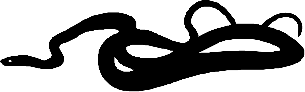 a black and white silhouette of a man clip art png transparent Silhouette of a Snake: Striking Black and White Design for Your Projects