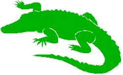 Green Lizard with Long Tail Clipart - Nature Illustration
