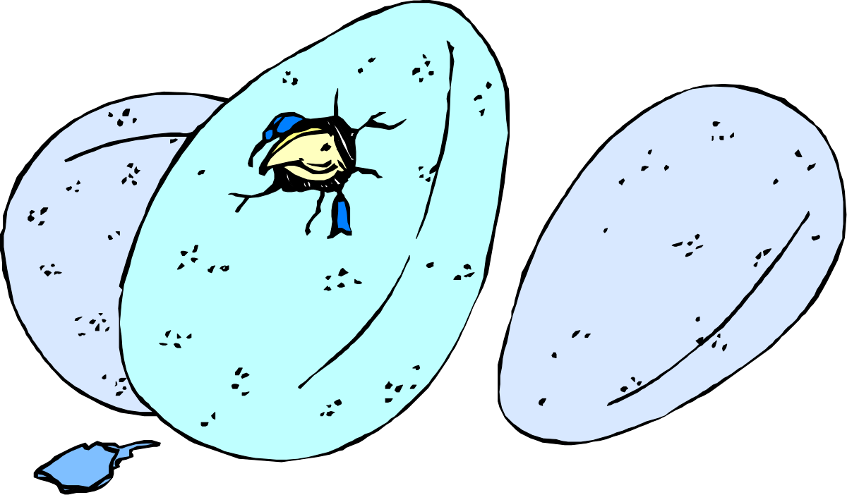 Sleeping Cartoon Character in Bed Clipart - Whimsical Dreamy Scene