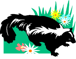 Black and White Dog with Flowers Clipart - Charming and Playful
