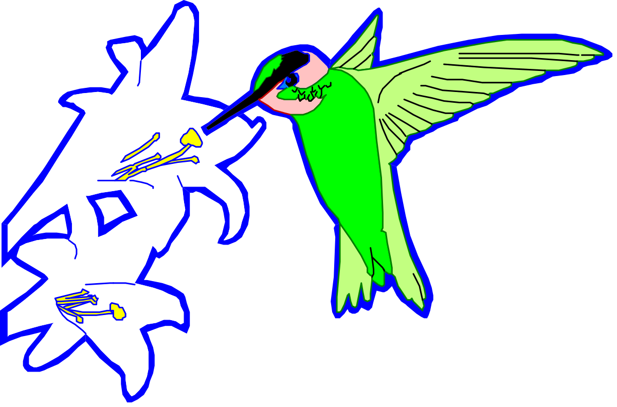Green Bird with White Flower Clipart: Nature's Beauty in Your Designs