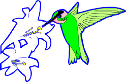 Green Bird with White Flower Clipart: Nature's Beauty in Your Designs