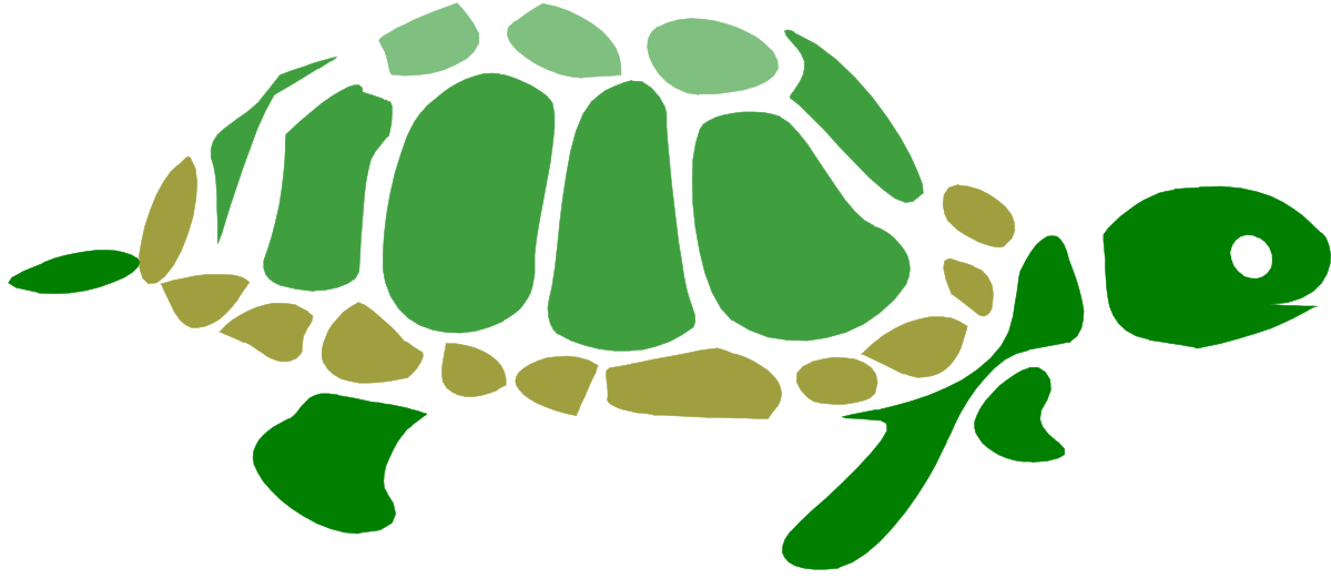 a turtle with a green shell clip art png transparent Turtle with Green Shell Clipart - Perfect for Nature Themes