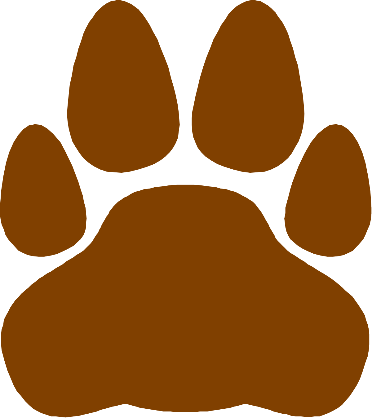 Brown Paw Print Clipart - Perfect for Animal Themes