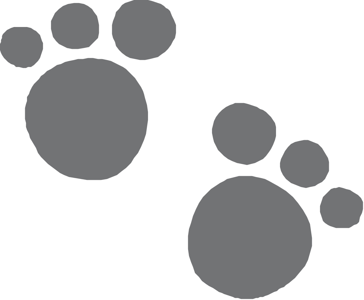 a black and white paw print clip art png transparent Black and White Paw Print Clipart for Pet Lovers