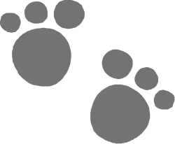 Black and White Paw Print Clipart for Pet Lovers