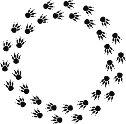 Black and White Wreath with Leaves - Elegant Clipart Design
