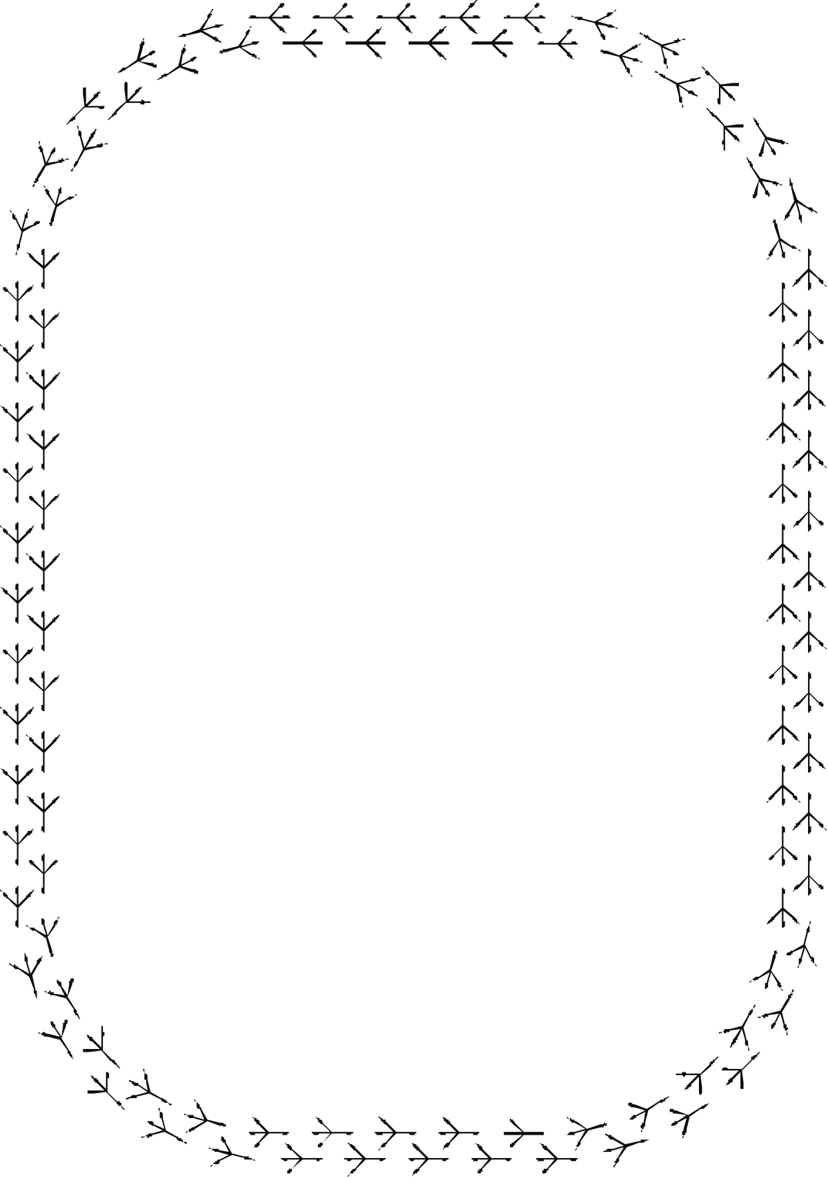 Floral Pattern Black and White Frame for Elegant Designs