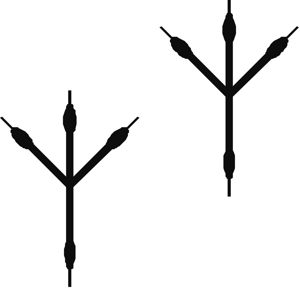Three Trees Silhouettes Clipart for Unique Designs