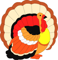 Turkey with Red Tail Clipart - Vibrant and Eye-Catching Design