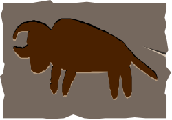 Bison Standing on Brown Background - Unique Clipart Collection