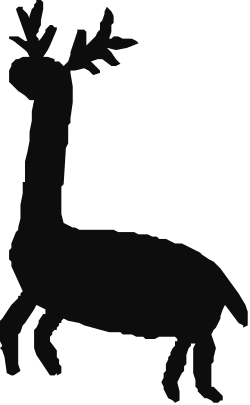 Deer Silhouette Clipart - Elegant Black and White Design
