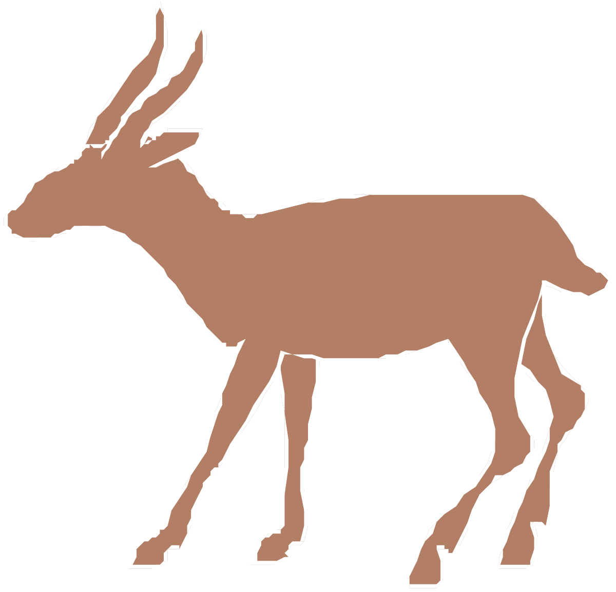 Deer Silhouette on Black Background - Stunning Clipart for Your Projects