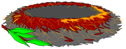 Red and Green Leaf on Black Background - Stunning Clipart for Nature Themes