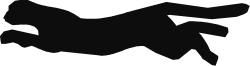 Black and White Silhouette of a Dog - Perfect for Clipart